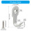 4Pieces Multipurpose Sturdy Stainless Steel Hook for-sand black 4