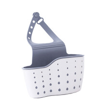 Silicone Hanging Drain Basket Adjustable Sink Hanging-White