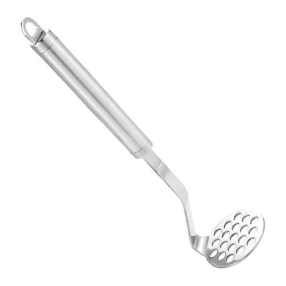 Stainless steel potato masher for mashing potatoes, vegetables, fruits, garlic and jams