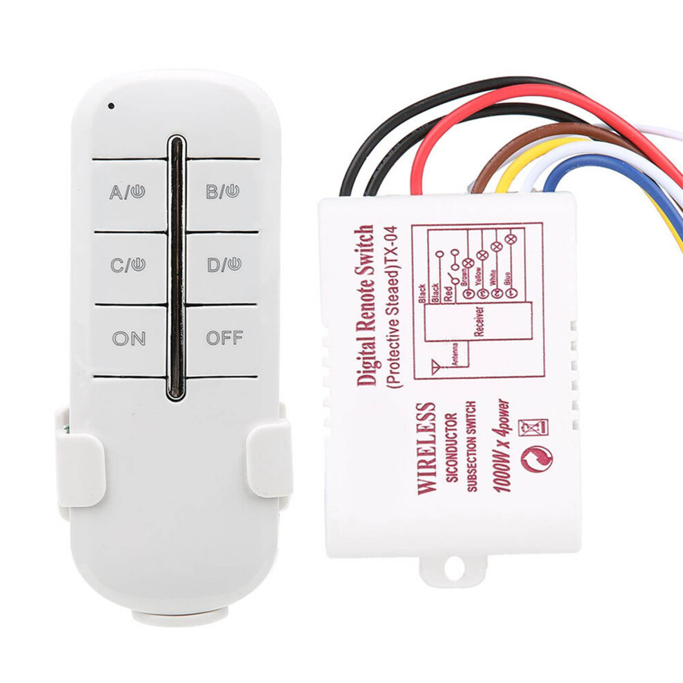 ON/OFF AC180-240V Wireless Receiver Lamp Light RF