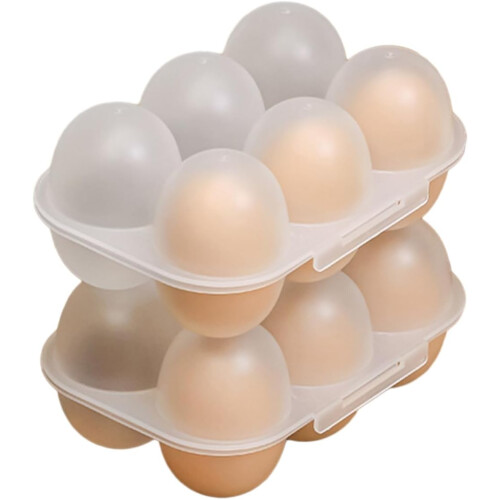 Dustproof 6Grid Eggs Boxes With Lid Transparent PP Egg Storage Container For Home Use 6-Grid Egg Holder 2