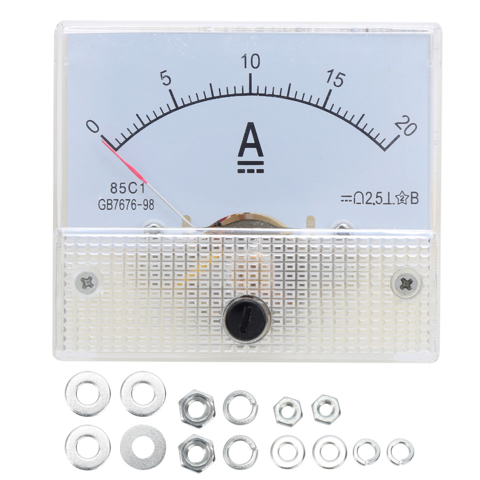 85C1 DC 0-20A Pointer Ammeter Head Electrical