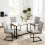 AINPECCA (4PCS PU Light Grey) Set of 2/4 Dining Chairs Wider Back Home Office 9