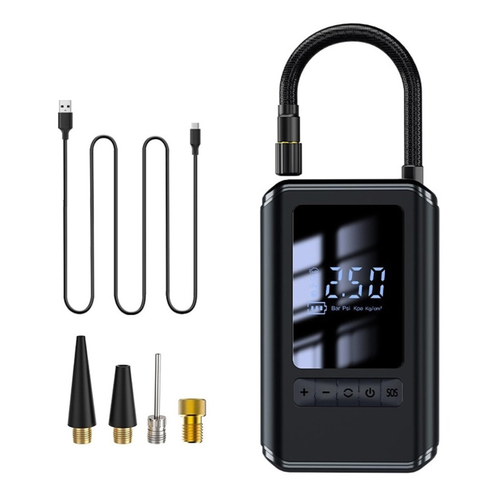 Inflatable Pump Portable Handheld Wireless Charger Digital Display Car Motorcycle Tire Inflator Multifunction Compressor 6447073696398