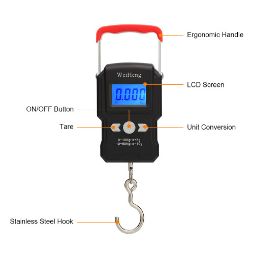 110lb/50kg Electronic Digital Fishing Scale 2