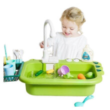 (grün) Küchenspüle Spielset Geschirrspüler Spielzeug für Kinder