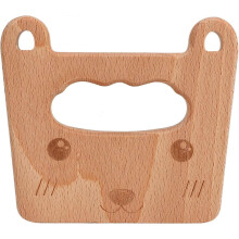 (GRÖSSE 1) Sicherheits-Küchenmesser aus Holz für Kinder zum Kochen, Schneiden von Gemüse und Obst (Katze)