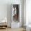 Living And Home (White) Modern 2-Door Wardrobe with 2 Drawers 1