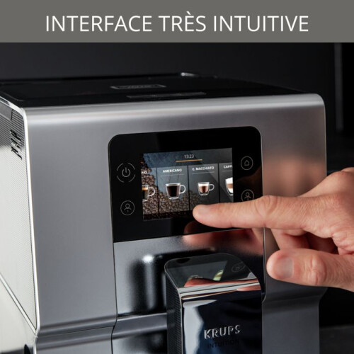 Krups Krups Intuition Preference+ EA875E10 Bean To Cup Coffee Machine - Black/Silver 2