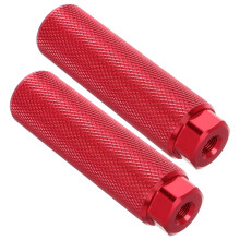 Bike Rear Foot Rest Pegs 2 Pcs Aluminum Alloy Non-Slip Foot Supports Red For Small Bicycles Rear Wheel Pegs