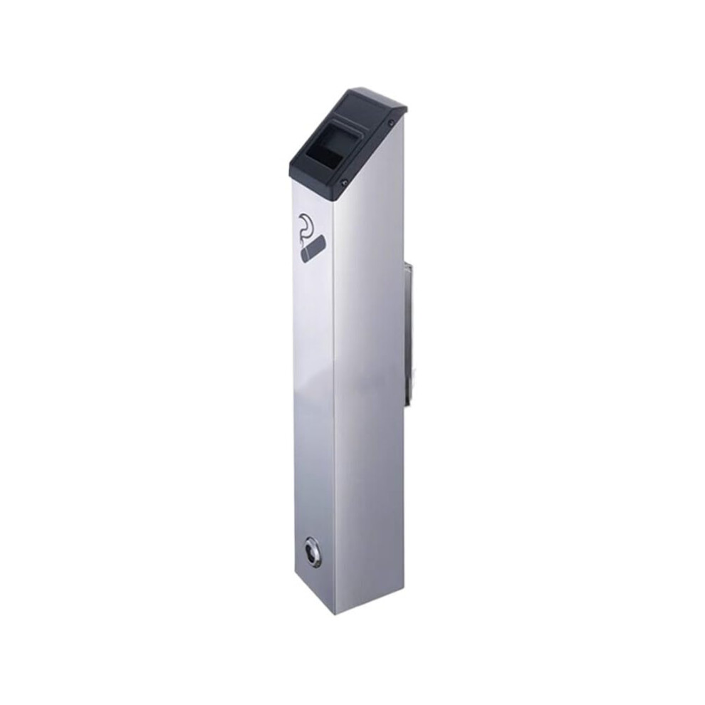 Cigarettes Butt Receptacle Wall-Mounted Stainless Steel Lockable Ash Pillar For Outdoor Commercial Areas And Home Patios