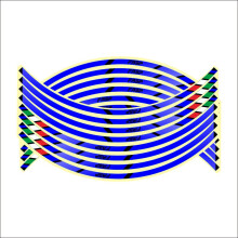 (FL-020) 17"/18" Reflective Rim Tape Wheel Stripe Decal Trim Sticker For Car Motorcycle