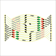 (FL-018) 17"/18" Universal Reflective Rim Tape - Wheel Stripe Decal Trim Sticker for Cars, Motorcycles, Durable & Bright