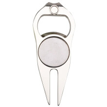 Golf Forks Green Metal Repair Forks Ball Forks Turf Tools With Ball Markers Silver