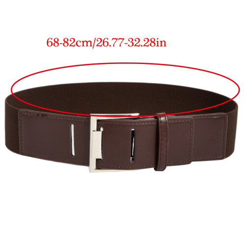 2025 Solid Color Women's PU Leather Belt Wide Corset-Camel 1