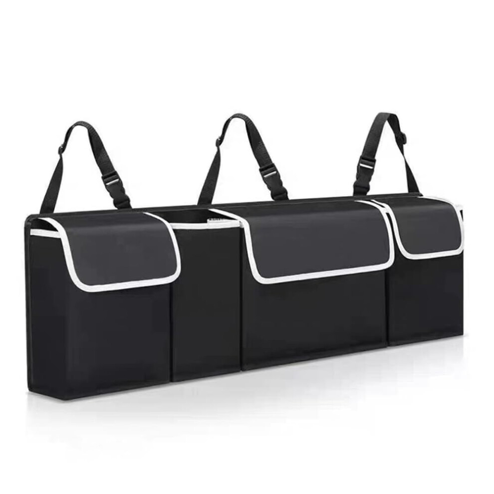 Hanging Car Trunk Storage Bag For Tesla Model X/Y, Collapsible Multi-Compartment Organiser, Waterproof Durable 9393856746811