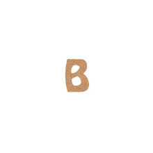 Decoration - THE PARTY GIANT - Medium wooden letter 15 cm - Beige - Adult - Mixed
