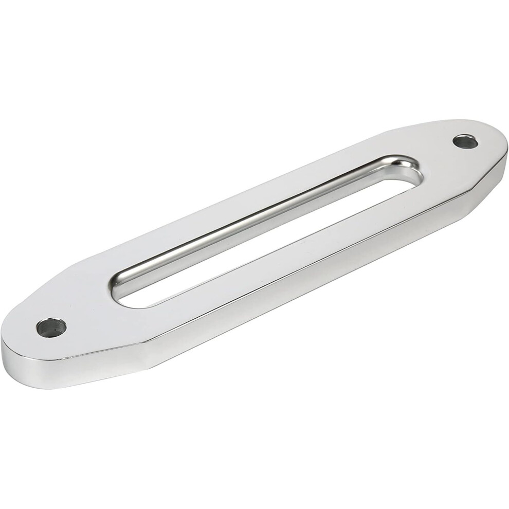 Hawse Fairlead Aluminum 10-Inch For Synthetic Winch Rope - Off-Road Recovery, Silver/White 9084446942446
