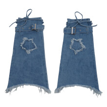 Sweet Cool Denims Leg Warmers Fashion Flared Leg Sleeves-Blue
