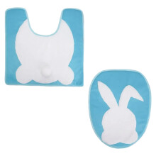 Easy to Use Easter Rabbit Toilet Seats Cover and Toilet-Blue