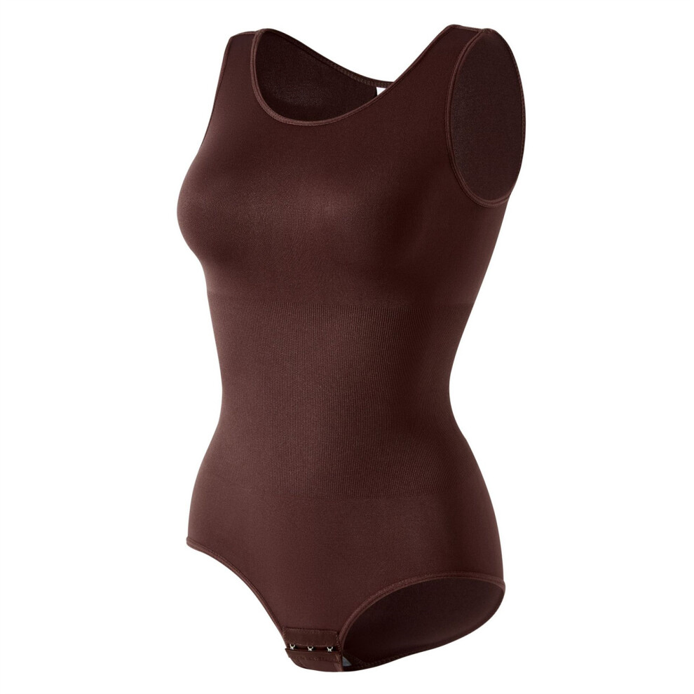 Brown Shapewear Tummy Control Bodysuit Slimming Body Shaper- L