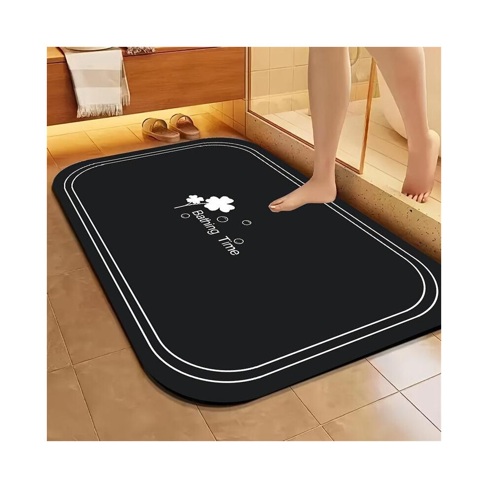 (Blue, 40*60Cm/15.7*23.6In) Non-Slip Bath Mat, Super Absorbent Floor Mat, Diatomaceous Earth Bath Mat, Fast Drying Soft Mat For Bathroom, Shower, Bath 5021832444812