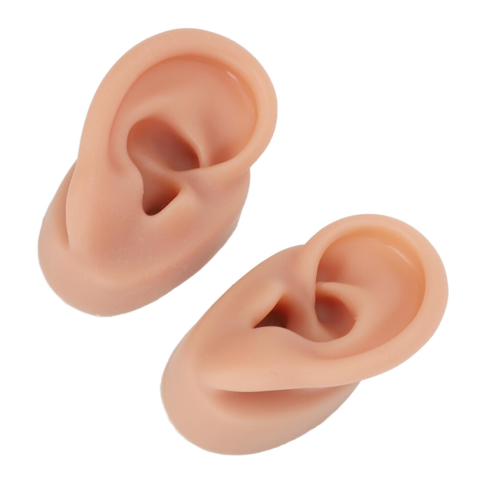 Dark Realistic Silicone Ear Model For Earrings And Earphones Display