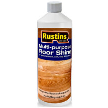 Rustins Multi-Purpose Floor Shine 1L - Quick-Drying, Low Odour Gloss for Cork, Vinyl & Linoleum Floors, Long-Lasting Shine