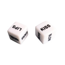 Glow In Dark Love Dice 1 Pair Luminous Dice For Adults Romantic Couple Games Date Night Gift Dark White