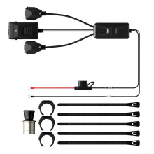 Motorcycle USB Charger 30W PD USB-C, 18W Output, Handlebar Installation