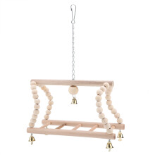 Haustier-Holz-Kletterleiter-Schaukelspielzeug für papageien & hamster, 30 cm, sicher und spaßig