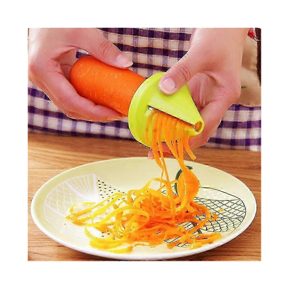 Kitchen Gadget Funnel Vegetable Cutter Carrot Radish Grater Spiral Slicer Device