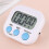 Magnetic Kitchen Timer - Visual Digital Timer - Light Display - Countdown & Stopwatch - Beep Sound - Multi-Function Timer (White) 2