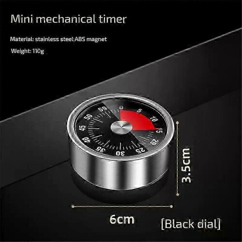 (1pc - White) 1/3/5pcs White Clock Timer Magnetic Backing Eye-catching Dial Stainless Steel Visual Timer Durable Stainless Steel Timer 1