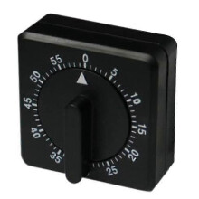 Time Management Tool, Countdown Timer, Stainless Steel, Mechanical Timer, Loud Alarm, No Batteries Required, Visual Kitchen Clock for Home