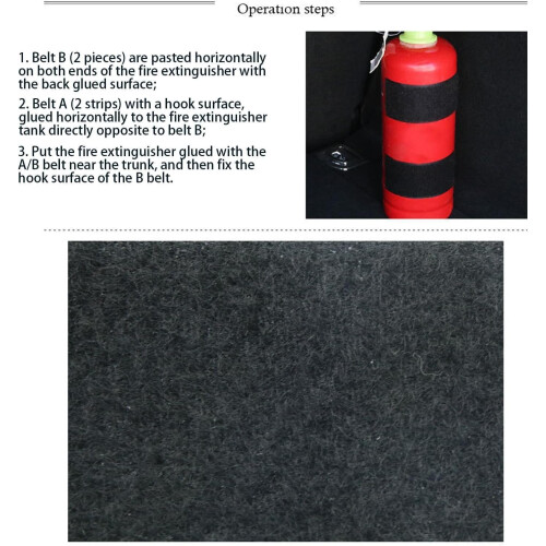 Fire Extinguisher Strap Adjustable Auto Car Mount Fire Extinguisher Fixing Holder Belt Heavy Duty Magic Tape Loop Strap 2
