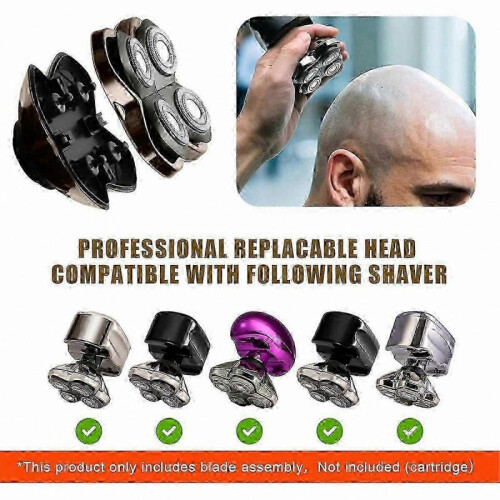 2-Pack Premium Replacement Heads for Pitbull Shaver Models Gold PRO Silver PRO Diamond 2