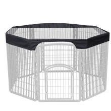 24 Inch Pet Playpen Cover Waterproof Mesh Sun Shade Top Cover for 8 Panel Octagonal Dog Fence Not Include Fence