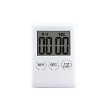 (White) BoSaiD Square Magnetic Digital LCD Kitchen Timer Countdown Alarm Clock Tools