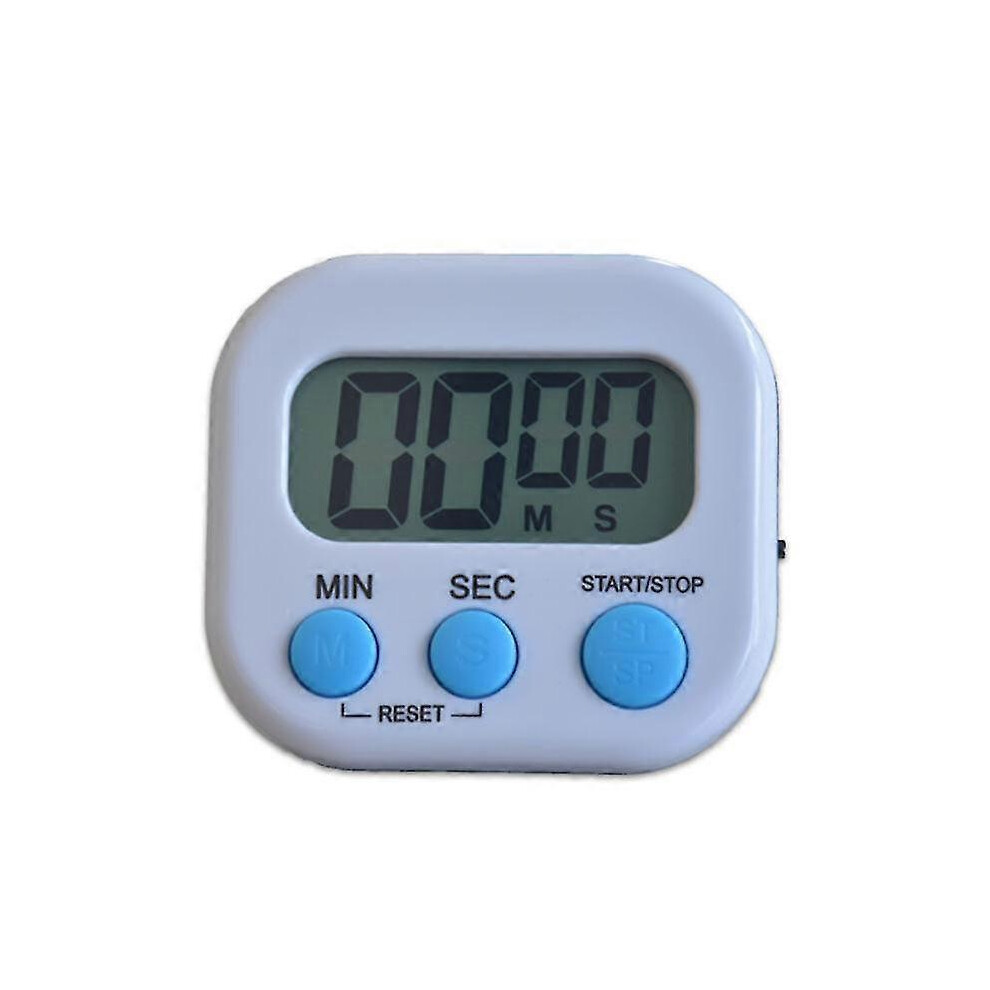 Magnetic Kitchen Timer - Visual Digital Timer - Light Display - Countdown & Stopwatch - Beep Sound - Multi-Function Timer (White)