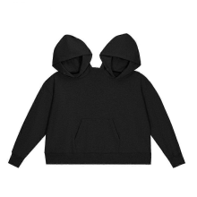 Couple Unisex Hoodie Intimate Hooded Sweatshirt Sleeve Pullover TopsBlack