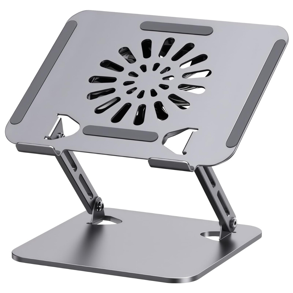 Laptop Cooling Stand With Adjustable Height And Usb Fan, Carbon Steel Cooling Pad For 10-17 Inch Laptops And Tablets, Anti-Slip Base 9393856748853