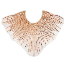 Detachable Embroidered Collar Party Outfit Collar-Champagne
