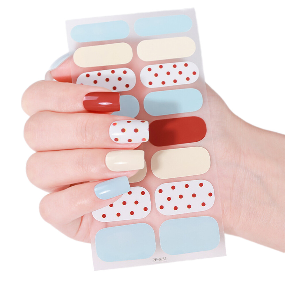 Valentine's Day Nail Stickers Heart Kiss Nail Wraps-53style