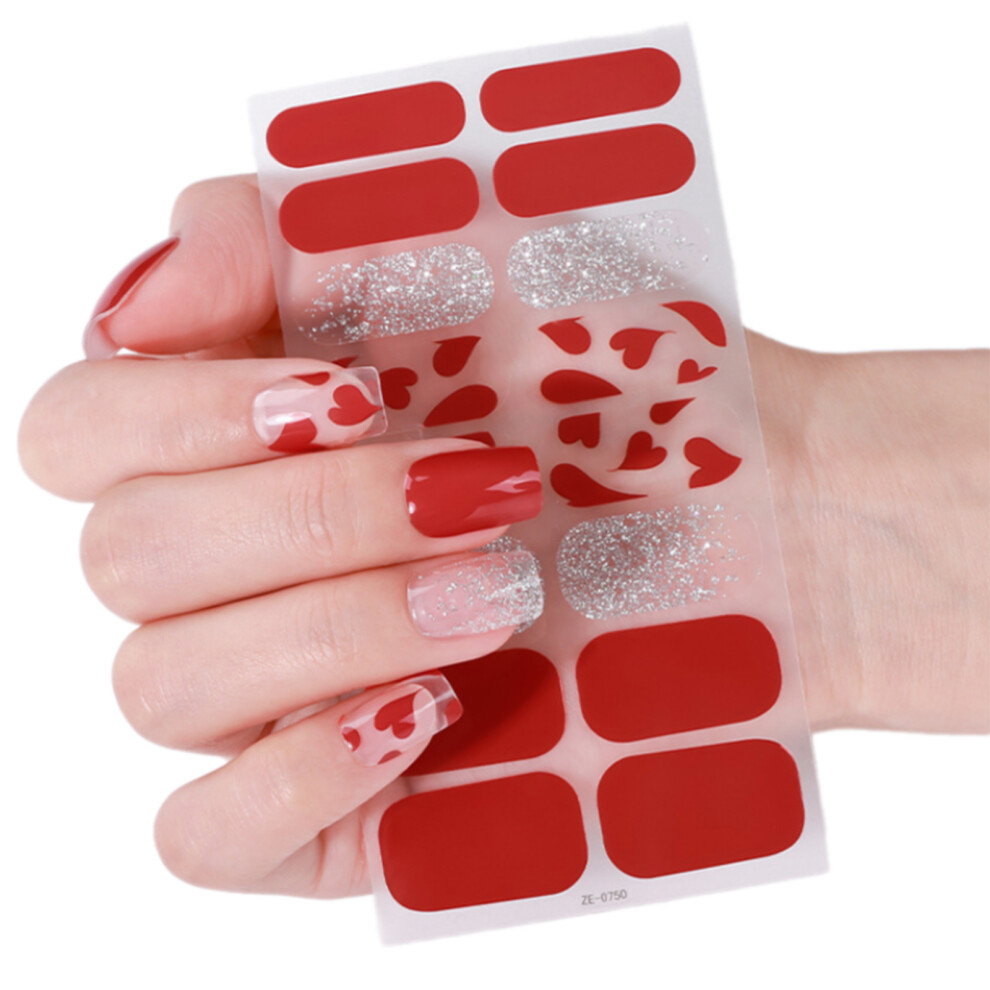 Valentine's Day Full Wrap Nail Stickers Nails Polish-50style