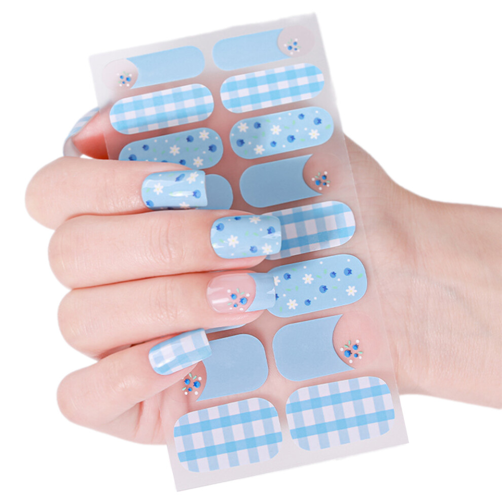 1Sheet Full Wraps Nails Polish Strips Nail Art Decals-29style