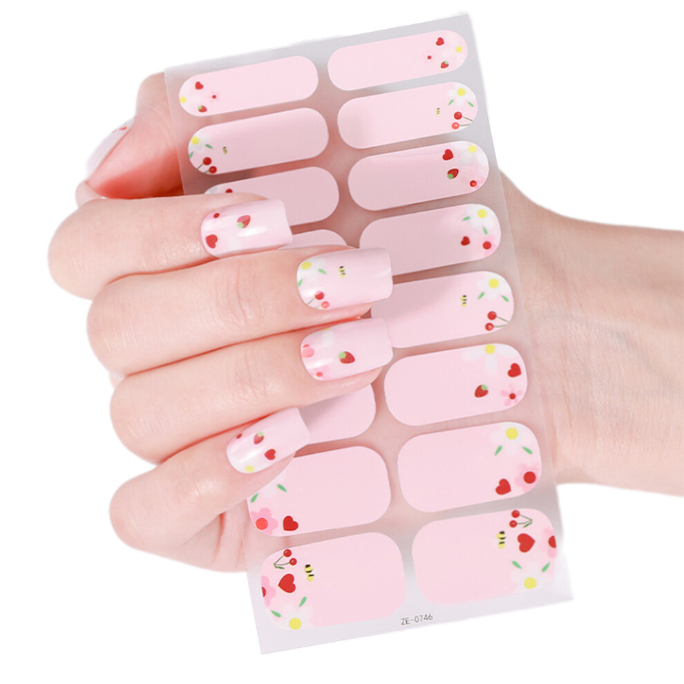 Valentine's Day Nail Stickers Full Wraps Nails Polish-46style