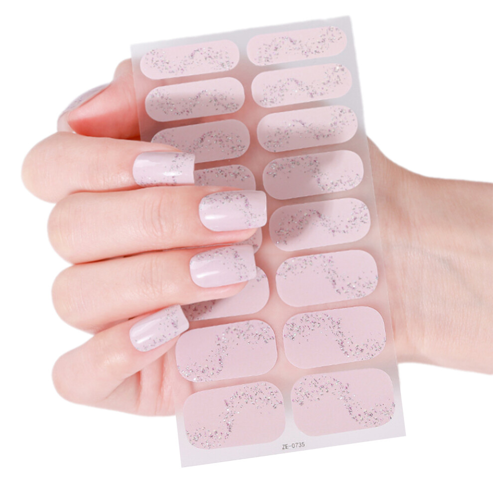 1Sheet Full Wraps Nails Polish Strips Nail Art Decals-35style