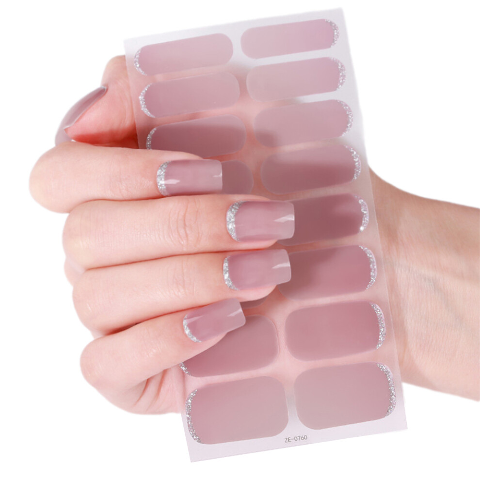 1Sheet Full Wraps Nails Polish Strips Nail Art Decals-60style