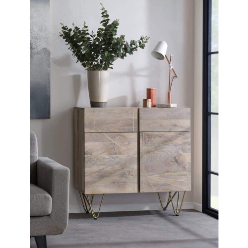 Light Gold 2 Door Medium Sideboard
